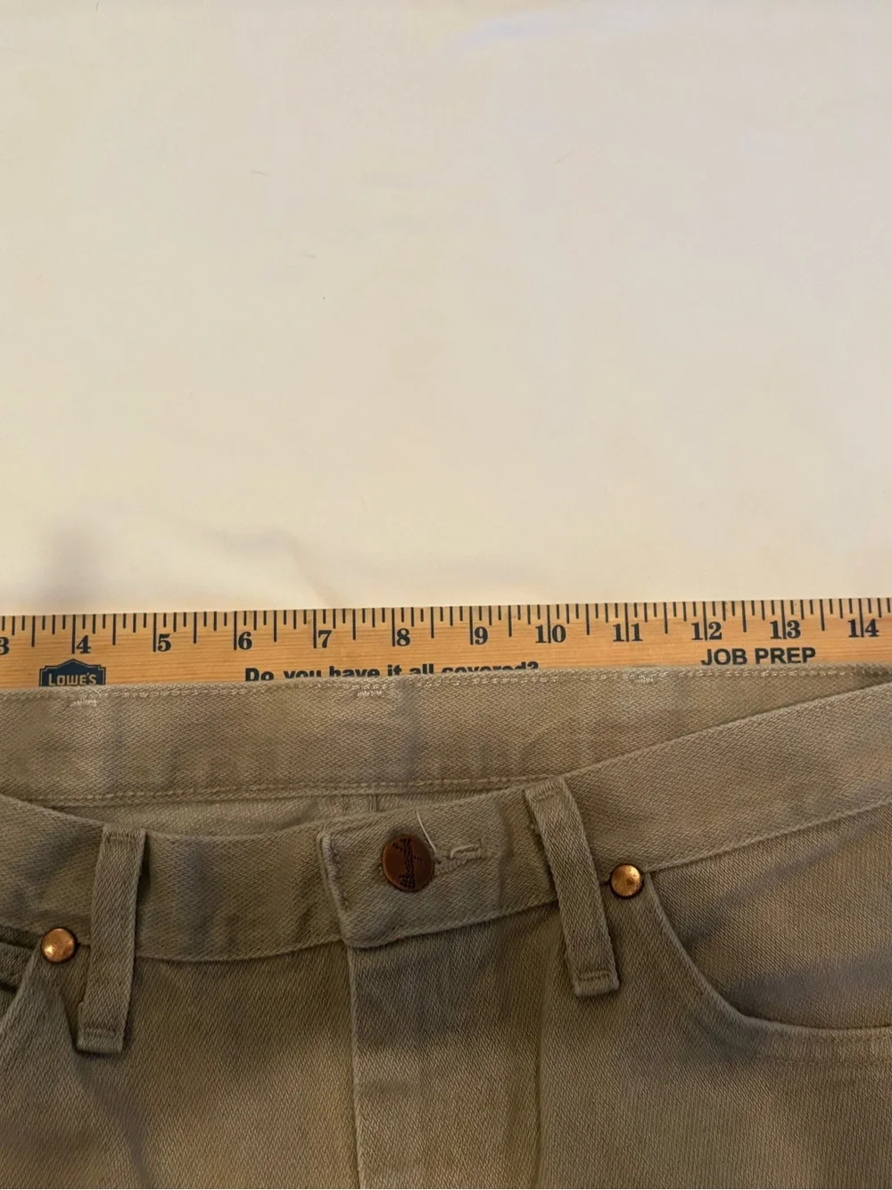 Wrangler Men’s 31x34 Tan Khaki Straight Leg Jeans 100% Cotton